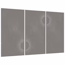 vidaXL Garden Wall Decoration Wall Art Decors 3 pcs Corten Steel Sun Design - Additional view 4