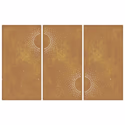 vidaXL Garden Wall Decoration Wall Art Decors 3 pcs Corten Steel Sun Design - Additional view 5