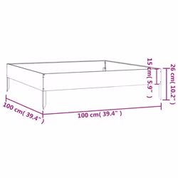 vidaXL Garden Raised Bed Outdoor Planter Flower Box Planter Pot Corten Steel - Additional view 3
