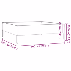 vidaXL Garden Raised Bed Outdoor Planter Flower Box Planter Pot Corten Steel - Additional view 6