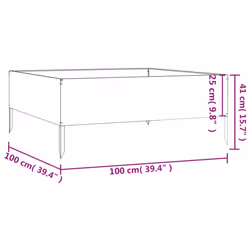 vidaXL Garden Raised Bed Outdoor Planter Flower Box Planter Pot Corten Steel - Additional view 3