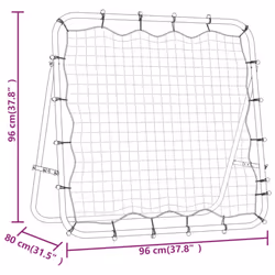 vidaXL Adjustable Football Kickback Rebounder Ball Rebound Net, Steel and PE - Additional view 6
