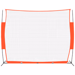 vidaXL Portable Baseball Net Practice Net Red and Black Steel and Polyester