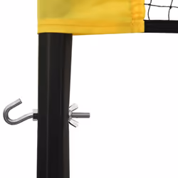 vidaXL Badminton Net Yellow and Black 600x155 cm PE Fabric Volleyball Net - Additional view 4