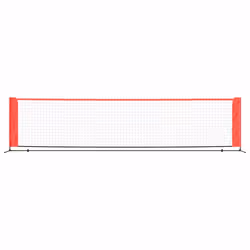 vidaXL Tennis Net Black and Red Polyester Portable Net Garden Multi Sizes - 400 x 100 x 87 cm - Additional view 2