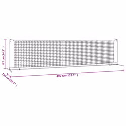 vidaXL Tennis Net Black and Red Polyester Portable Net Garden Multi Sizes - 400 x 100 x 87 cm - Additional view 8
