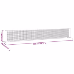 vidaXL Tennis Net Black and Red Polyester Portable Net Garden Multi Sizes - 500 x 100 x 87 cm