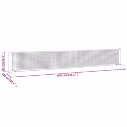 vidaXL Tennis Net Black and Red Polyester Portable Net Garden Multi Sizes - 600 x 100 x 87 cm