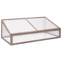 vidaXL Solid Wood Fir Greenhouse Grey Garden Planter Cold Frame Grow House