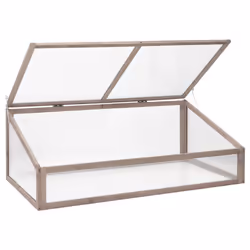 vidaXL Solid Wood Fir Greenhouse Grey Garden Planter Cold Frame Grow House