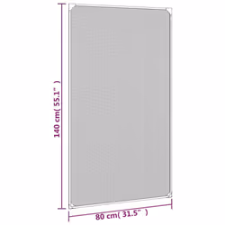 vidaXL Magnetic Insect Screen Netting Mosquito Fly Screen Bug Stop for Windows - anthracite, 80 x 140 cm