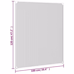 vidaXL Magnetic Insect Screen Netting Mosquito Fly Screen Bug Stop for Windows - white, 100 x 120 cm