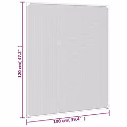 vidaXL Magnetic Insect Screen Netting Mosquito Fly Screen Bug Stop for Windows - anthracite, 100 x 120 cm
