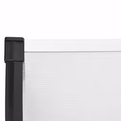 vidaXL Door Canopy Porch Canopy Awning Black and Transparent Polycarbonate - 297.5 x 90 cm - Additional view 3