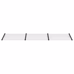 vidaXL Door Canopy Porch Canopy Awning Black and Transparent Polycarbonate - 358.5 x 90 cm - Additional view 2