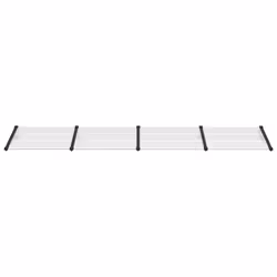 vidaXL Door Canopy Porch Canopy Awning Black and Transparent Polycarbonate - 396 x 90 cm - Additional view 2