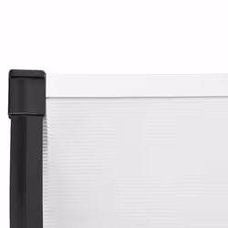 vidaXL Door Canopy Porch Canopy Awning Black and Transparent Polycarbonate - 396 x 90 cm - Additional view 4