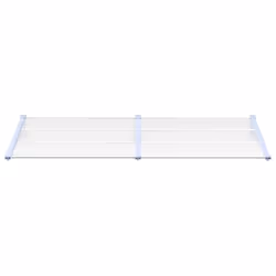 vidaXL Door Canopy Porch Canopy Awning Grey and Transparent Polycarbonate - 239 x 90 cm