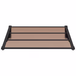 vidaXL Door Canopy Front Door Porch Awning Canopy Awning Black Polycarbonate - 122 x 90 cm - Additional view 2
