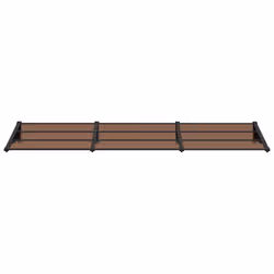 vidaXL Door Canopy Front Door Porch Awning Canopy Awning Black Polycarbonate - 297.5 x 90 cm