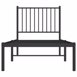 vidaXL Metal Bed Frame with Headboard Bedroom Metal Platform Bed Base Bedstead - with headboard, 75 x 190 cm - Additional view 5
