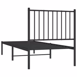 vidaXL Metal Bed Frame with Headboard Bedroom Metal Platform Bed Base Bedstead - with headboard, 75 x 190 cm - Additional view 7