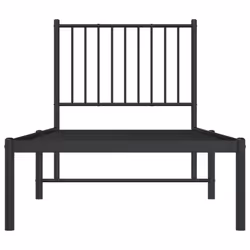 vidaXL Metal Bed Frame with Headboard Bedroom Metal Platform Bed Base Bedstead - with headboard, 80 x 200 cm - Additional view 4