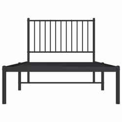 vidaXL Metal Bed Frame with Headboard Bedroom Metal Platform Bed Base Bedstead - with headboard, 90 x 200 cm - Additional view 2
