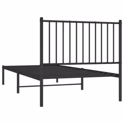 vidaXL Metal Bed Frame with Headboard Bedroom Metal Platform Bed Base Bedstead - with headboard, 90 x 200 cm - Additional view 3