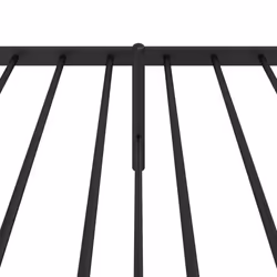 vidaXL Metal Bed Frame with Headboard Bedroom Metal Platform Bed Base Bedstead - with headboard, 90 x 200 cm - Additional view 8