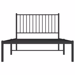 vidaXL Metal Bed Frame with Headboard Bedroom Metal Platform Bed Base Bedstead - with headboard, 100 x 190 cm - Additional view 5