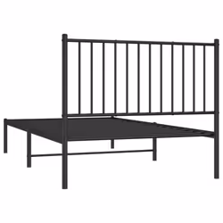 vidaXL Metal Bed Frame with Headboard Bedroom Metal Platform Bed Base Bedstead - with headboard, 100 x 190 cm - Additional view 7