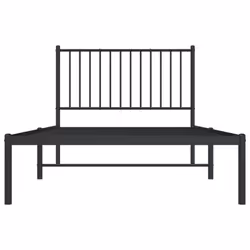 vidaXL Metal Bed Frame with Headboard Bedroom Metal Platform Bed Base Bedstead - with headboard, 100 x 200 cm - Additional view 4