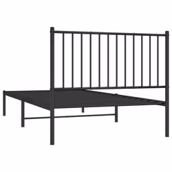 vidaXL Metal Bed Frame with Headboard Bedroom Metal Platform Bed Base Bedstead - with headboard, 100 x 200 cm - Additional view 6