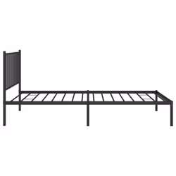 vidaXL Metal Bed Frame with Headboard Bedroom Metal Platform Bed Base Bedstead - 107 x 203 cm, with headboard - Additional view 3