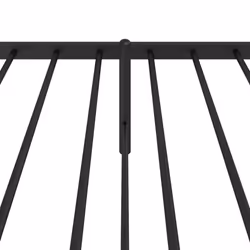 vidaXL Metal Bed Frame with Headboard Bedroom Metal Platform Bed Base Bedstead - 107 x 203 cm, with headboard - Additional view 5