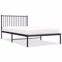 vidaXL Metal Bed Frame with Headboard Bedroom Metal Platform Bed Base Bedstead - 107 x 203 cm, with headboard - Additional view 6