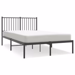 vidaXL Metal Bed Frame with Headboard Bedroom Metal Platform Bed Base Bedstead - 120 x 200 cm, with headboard
