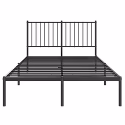 vidaXL Metal Bed Frame with Headboard Bedroom Metal Platform Bed Base Bedstead - 120 x 200 cm, with headboard - Additional view 4