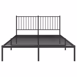 vidaXL Metal Bed Frame with Headboard Bedroom Metal Platform Bed Base Bedstead - with headboard, 140 x 190 cm - Additional view 6