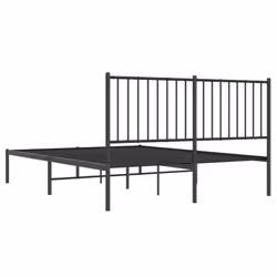 vidaXL Metal Bed Frame with Headboard Bedroom Metal Platform Bed Base Bedstead - with headboard, 140 x 190 cm - Additional view 7