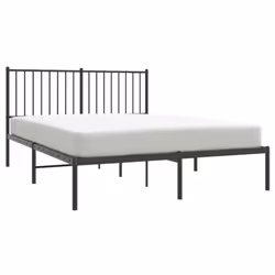vidaXL Metal Bed Frame with Headboard Bedroom Metal Platform Bed Base Bedstead - 140 x 200 cm, with headboard - Additional view 4