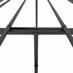 vidaXL Metal Bed Frame with Headboard Bedroom Metal Platform Bed Base Bedstead - 150 x 200 cm, with headboard - Additional view 5