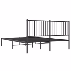 vidaXL Metal Bed Frame with Headboard Bedroom Metal Platform Bed Base Bedstead - 160 x 200 cm, with headboard - Additional view 7