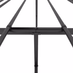 vidaXL Metal Bed Frame with Headboard Bedroom Metal Platform Bed Base Bedstead - 180 x 200 cm, with headboard
