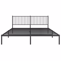 vidaXL Metal Bed Frame with Headboard Bedroom Metal Platform Bed Base Bedstead - 183 x 213 cm, with headboard - Additional view 2