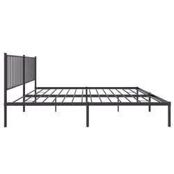 vidaXL Metal Bed Frame with Headboard Bedroom Metal Platform Bed Base Bedstead - 193 x 203 cm, with headboard - Additional view 5