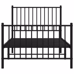 vidaXL Metal Bed Frame with Headboard Bedroom Metal Platform Bed Base Bedstead - with headboard & footboard, 90 x 190 cm - Additional view 5