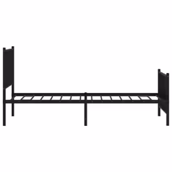 vidaXL Metal Bed Frame with Headboard Bedroom Metal Platform Bed Base Bedstead - with headboard & footboard, 90 x 190 cm - Additional view 6