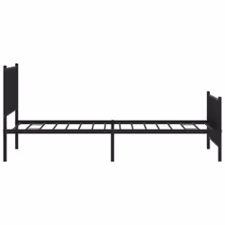 vidaXL Metal Bed Frame with Headboard Bedroom Metal Platform Bed Base Bedstead - 100 x 200 cm, with headboard & footboard - Additional view 6